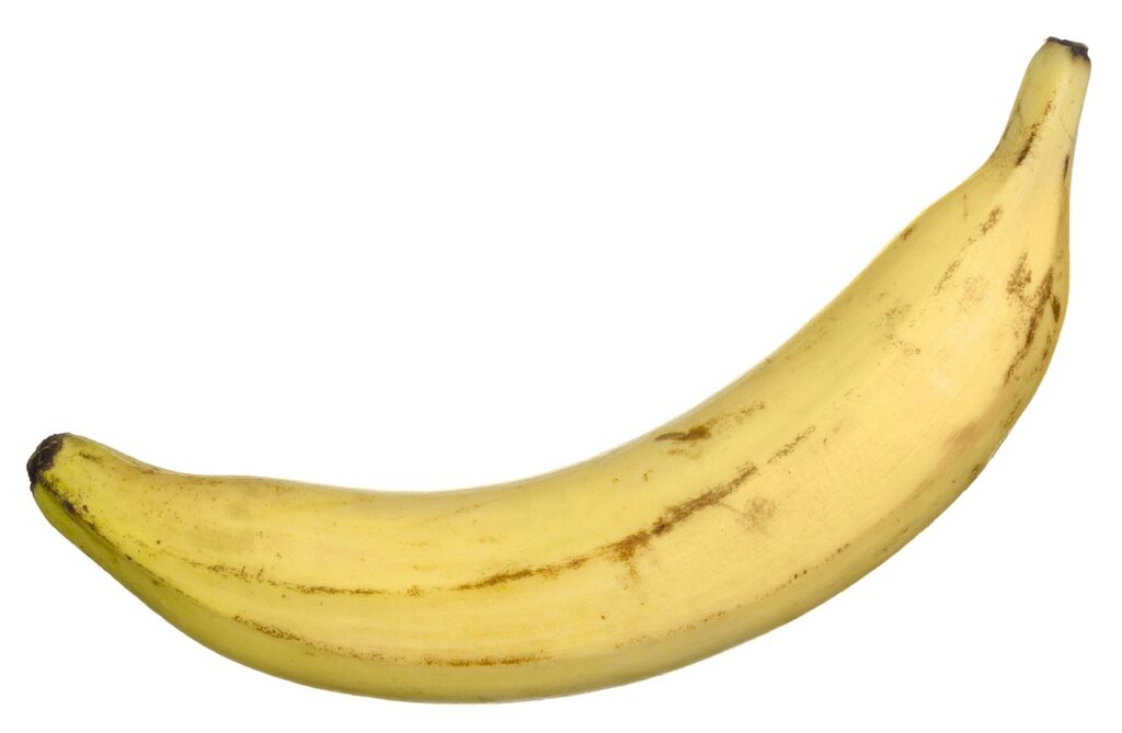 A single yellow plantain.